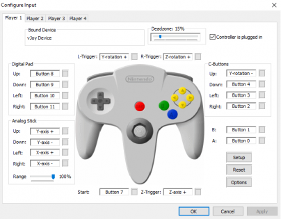 project 64 xbox controller